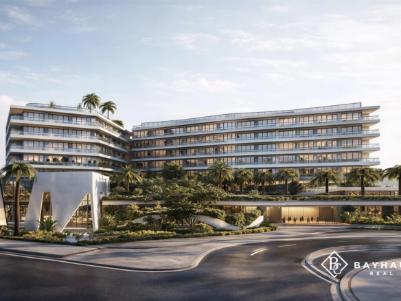 Exterior rendering of L’Aquila luxury residences in Aruba