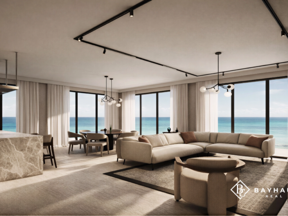 Luxury open-plan residence with panoramic Caribbean Sea views at L’Aquila Aruba