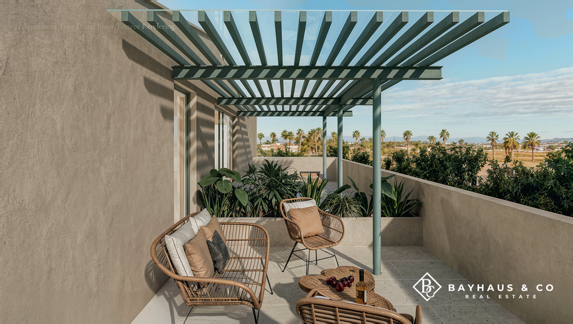 Washington Gardens Type D rooftop terrace with pergola in Noord, Aruba